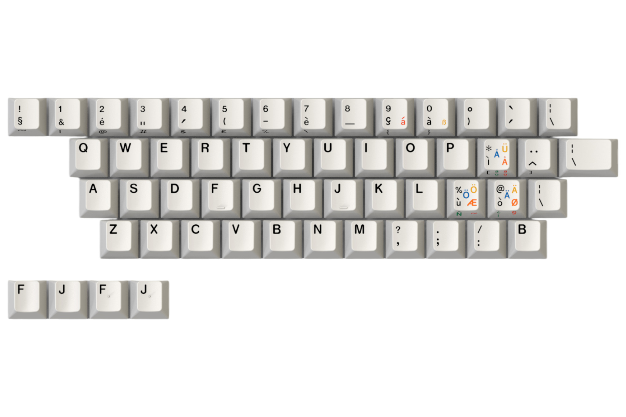 Hammerworks Alphas Tulip (R6) Keycap Kit · Milktooth